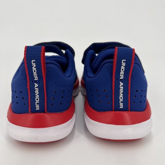 Under Armour Boy Assert 8 Athletic Running Shoes sz 12 Kid's Royal Blue/Red NEW - Picture 4 of 6